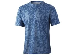 HUK Icon X Running Lakes Short Sleeve Shirt -Angling Best Sale huk iconxrunninglakesss titaniumblue front 51 01 huk 10000 4