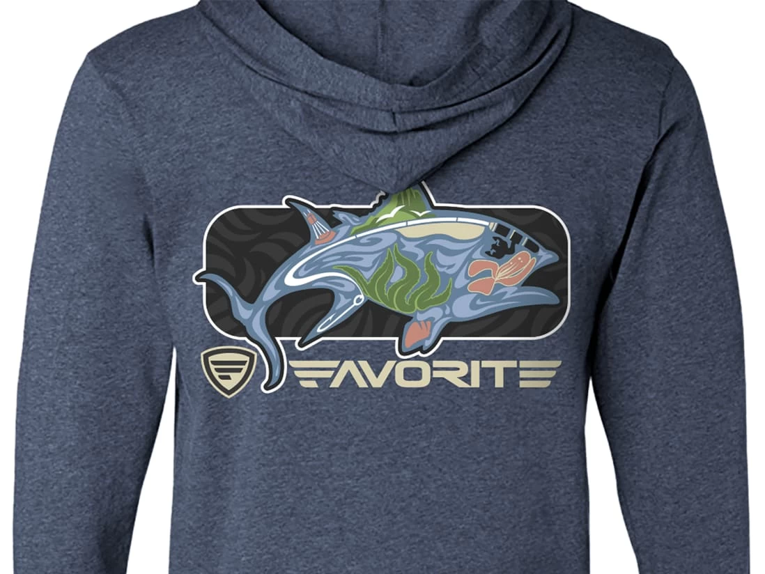 Favorite Fishing Simmer Tri-Blend Hoodie 5 Favorite Fishing Simmer Tri-Blend Hoodie - Image 5