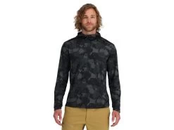 Simms SolarFlex® Hoody -Angling Best Sale simms regimentcamocarbon solarflexhoody modelfront 51 10 sim 10023rcs